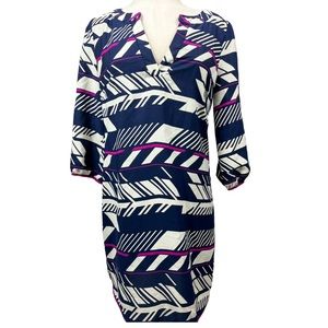 Pink Owl (Dillards) navy and hot pink tunic dress